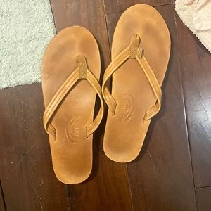 Womens rainbow flip flops